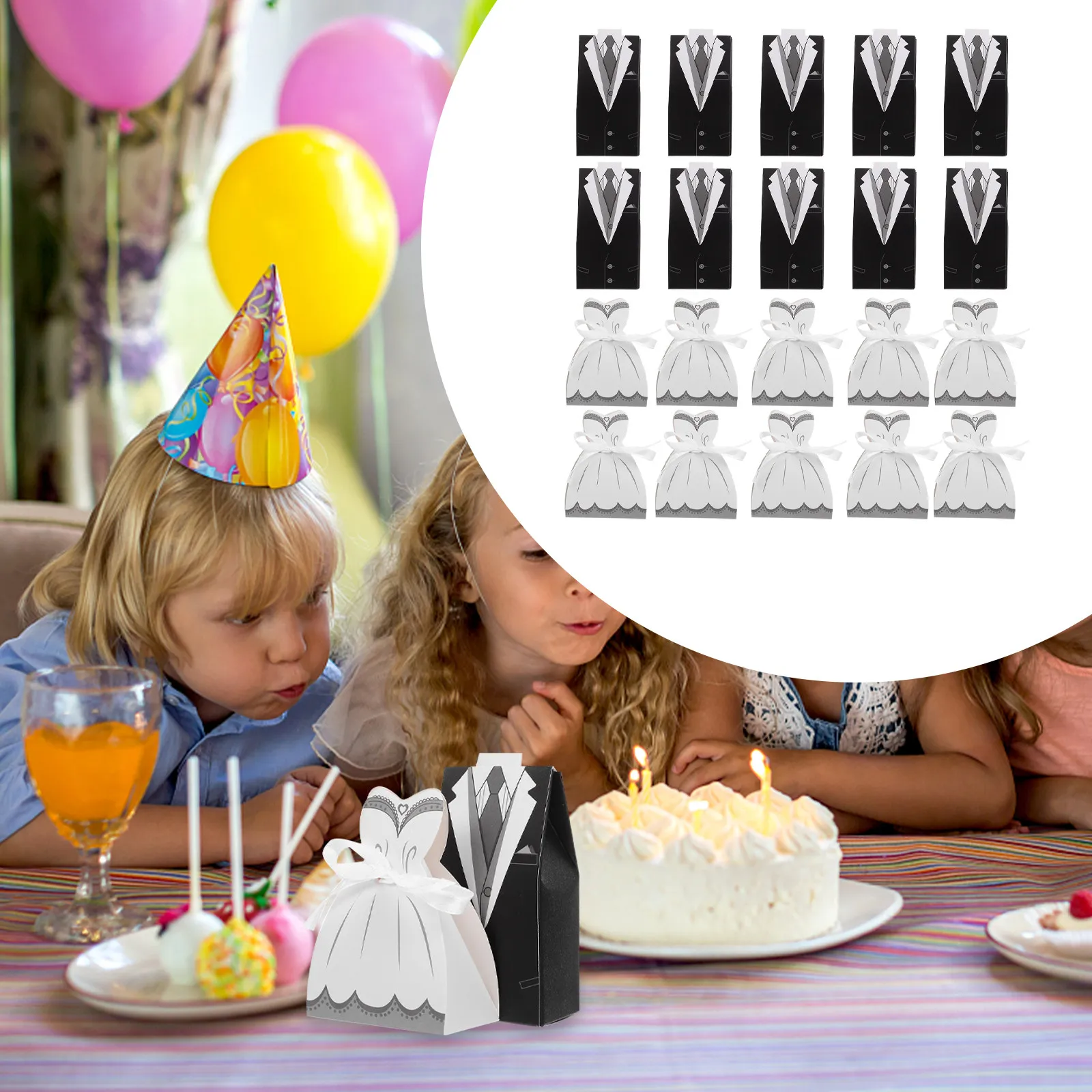 

100 шт. высококачественных свадебных коробочек для сладостей с декоративным дизайном «Жених и Невеста», красивые контейнеры для конфет, упаковка для свадебных подарков