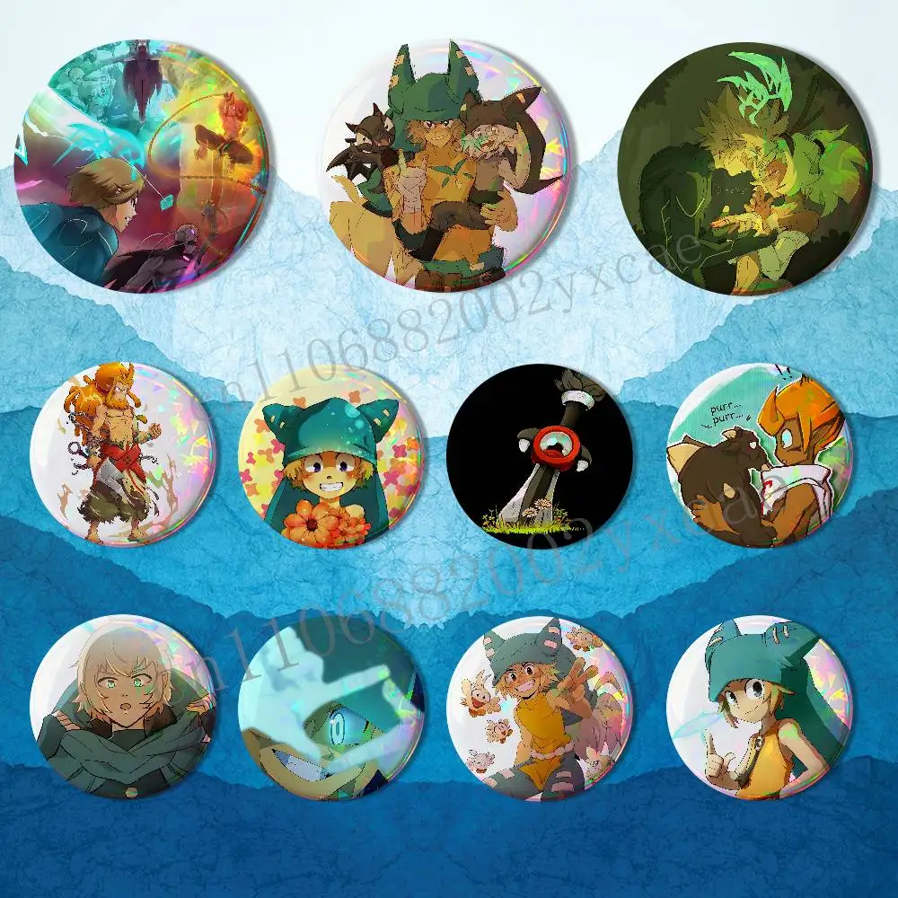 

cool Rubilax game Wakfu Yugo HD Print 58mm 44mm Round Lapel Pins Pretty Derby Round Display Brooches Brooch Badges