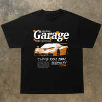 2025 T-shirt Short Sleeve American McLaren F1 Sports Car Male Heavy Trend Pure Cotton High Quality Luxury Brand Selling Popular