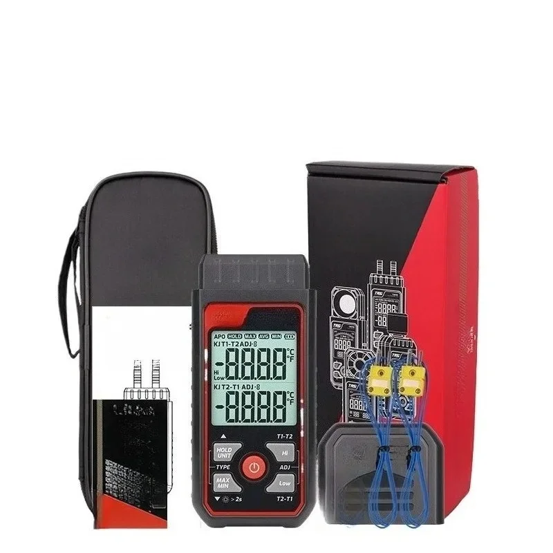 

-328~2501 ° Промышленный термометр F с двумя каналами, цифровой термометр с термопарой типа K/J для точных измерений