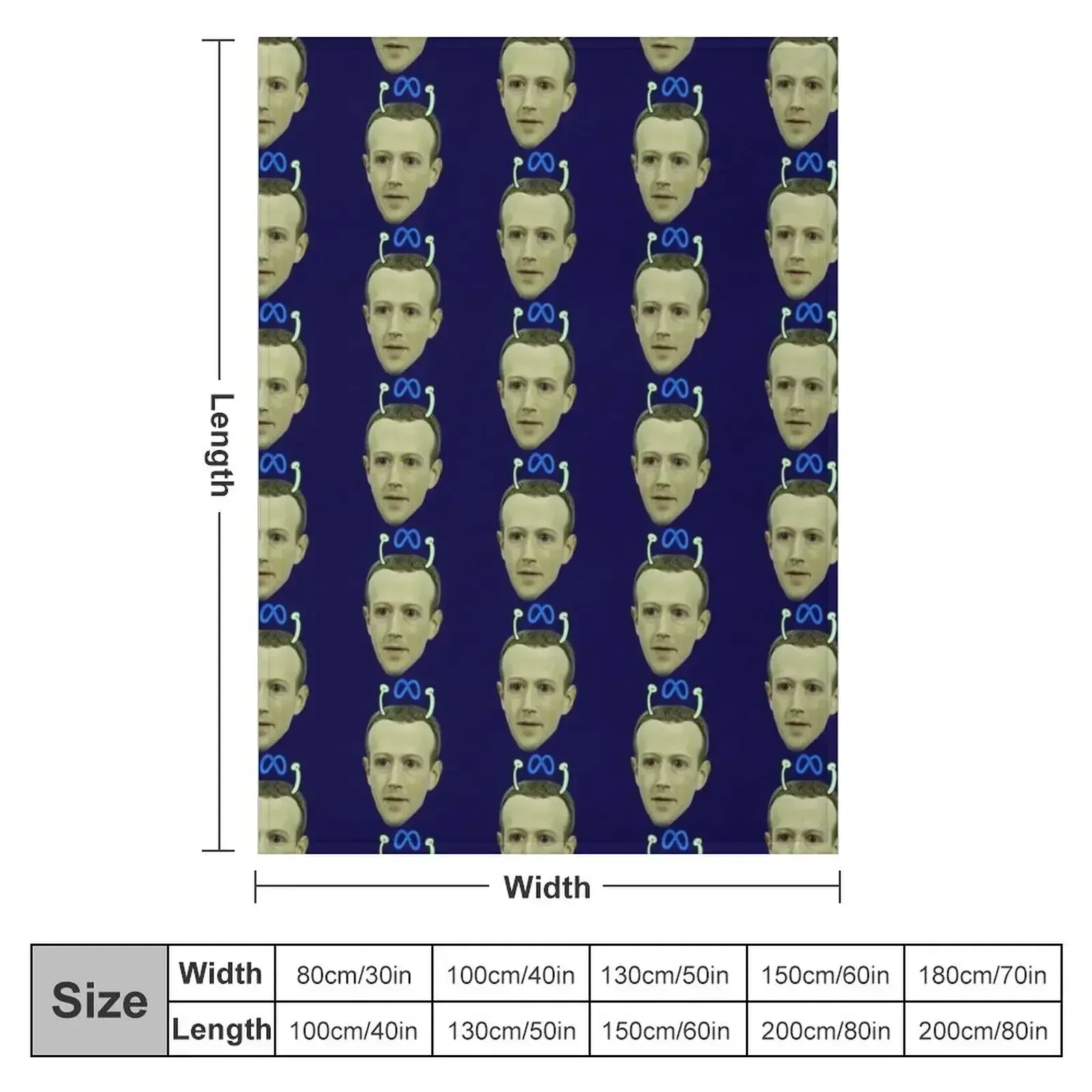 Alien Mark Zuckerberg Throw Blanket couch cozy soft plush fuzzy picnic outdoor blanket