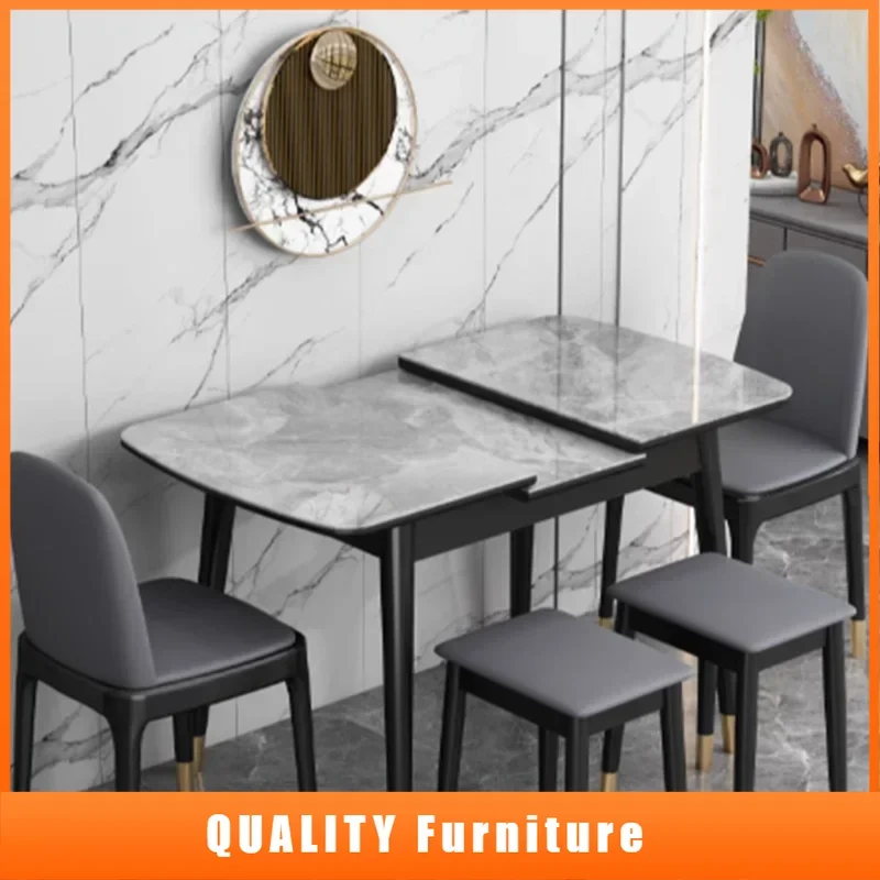 

Functional Narrow Dining Tables Italian Salon Luxury Restaurant Dining Tables Foldable Modern Mesa Comedor House Accessories