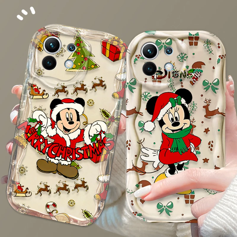 Christmas Mickey Minnie Case For Xiaomi 14T 13T 12T 13 12 11 11i Lite 5G 10T POCO X5 X6 Pro X3 NFC X4 GT F3 F4 F5 F6 M6 M5S C65