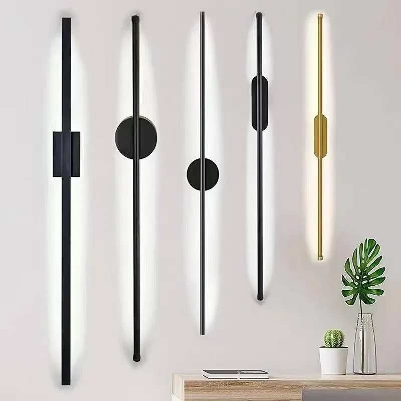 Modern simple lighting led wall lamp, one-word long strip is not dazzling, versatile aluminum lamps
