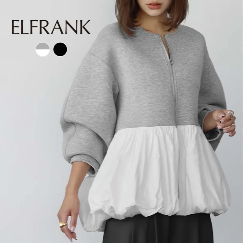 

Женский повседневный свитшот свободного покроя с кружевным дизайном, зимний лоскутный фонарь-фонарь Све Long Свек, круглый топ Ne