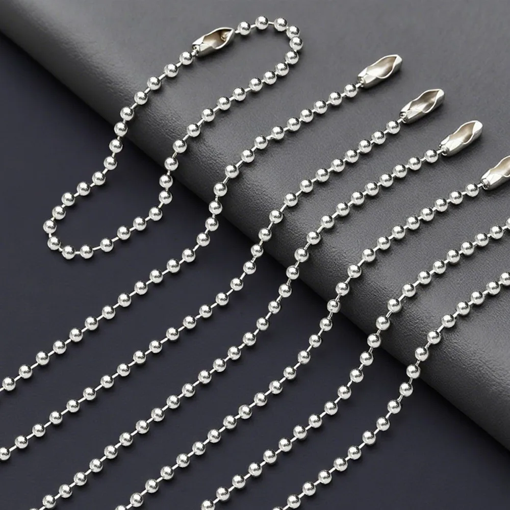 50/100/200/300Pcs/Lot Round Ball Bead Chains Fits Key Chain Connector For DIY Adjustable Extender Chains Pendant Jewelry Finding view 4