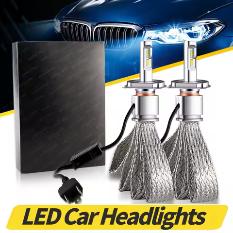 2X Fog Day Light Headlight H1 H3 H4 9003 HB2 H7 H8 H9 H11 9005 HB3 9006 HB4 9012(HIR2) LED Headlamp Kit Bulb 9600LM 6000K White