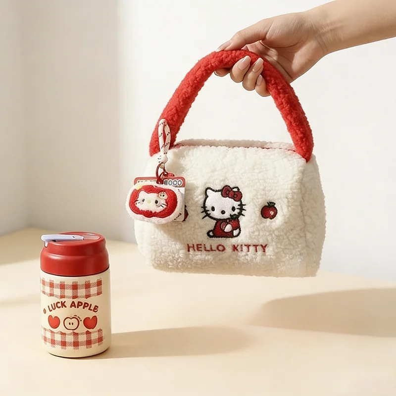 

Плюшевая косметичка Kawaii, органайзер для макияжа, вместительная сумка для косметики, дорожный набор для туалетных принадлежностей на молнии, портативная косметичка, сумка для ванной.