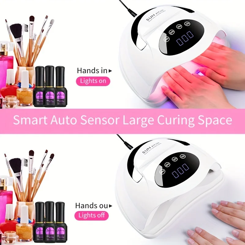 Professional UV LED Nail Lamp Big Power 72LEDs Nail Dryer Light For Manicure Drying Gel Nail Polish Sensor Nails Art Tools