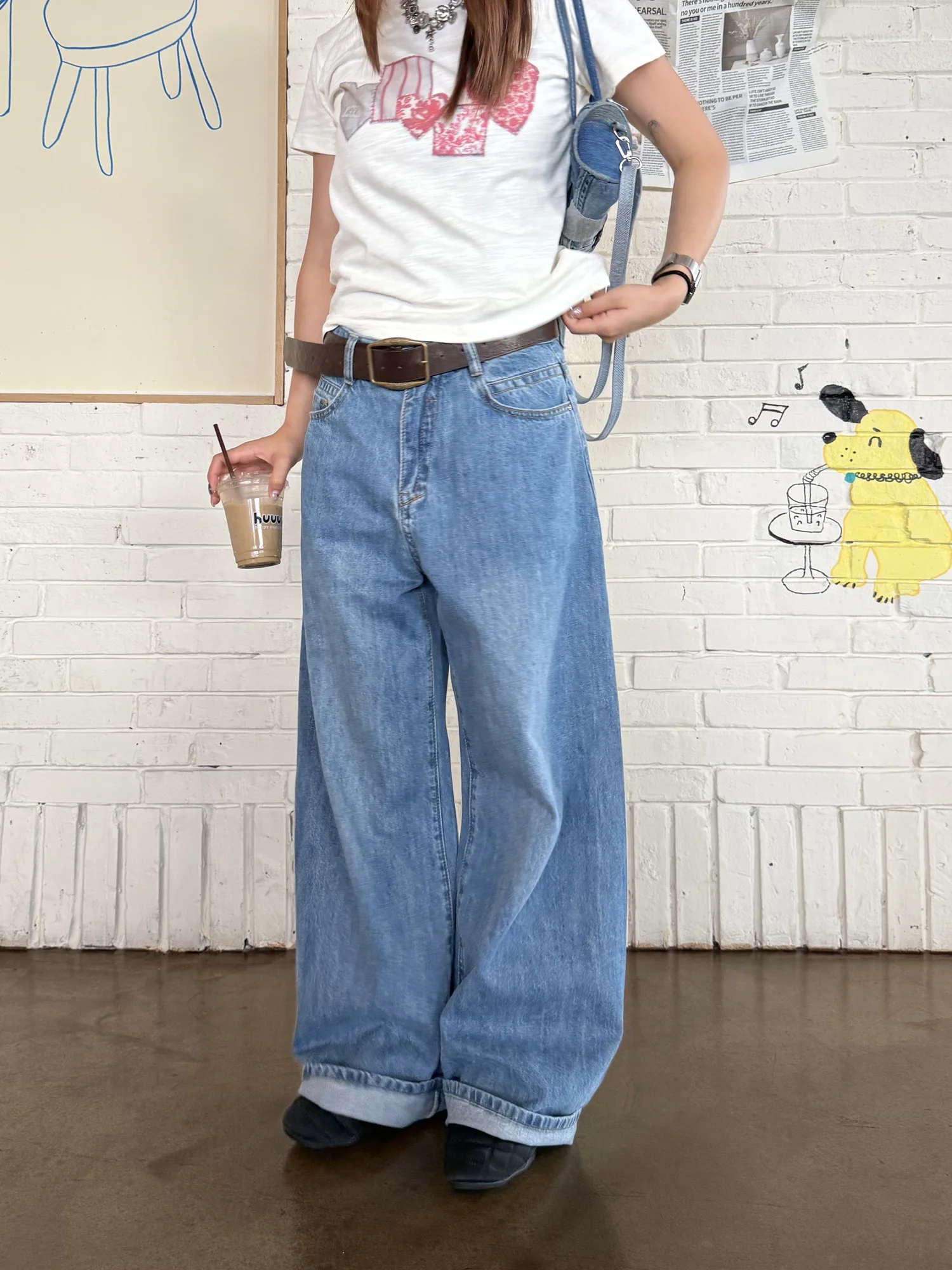 

Мягкие джинсовые прямые джинсы Waed, свободные мужские повседневные брюки в стиле ретро, американские брюки с высокой талией и застежкой-молнией, уличные брюки