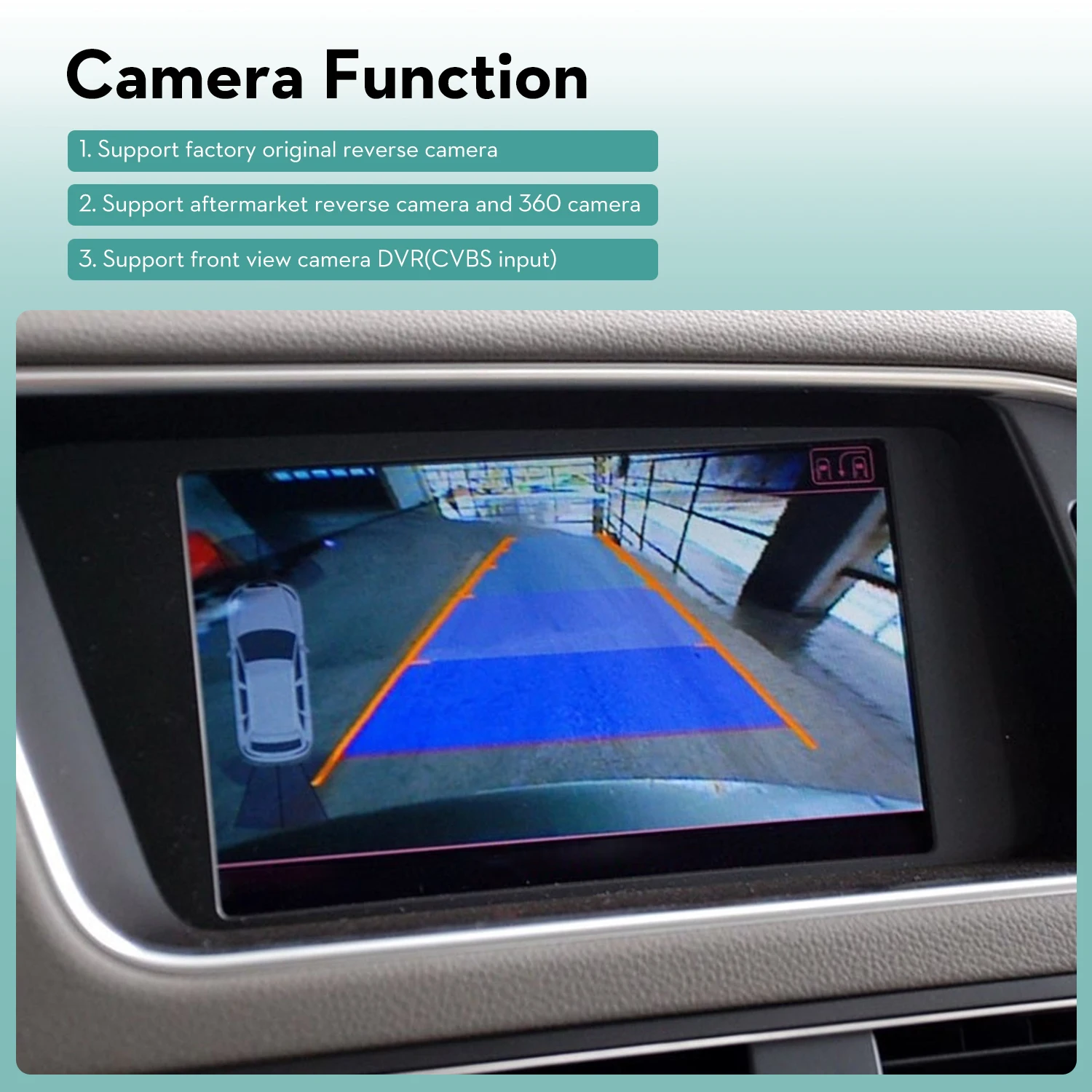 YolanAuto Wireless Apple CarPlay Module for Audi A3 A4L A5 Q5 Q2 Q7 A1 Q3 A6 A7 A8 MMI 2G 3G 2003-2017 Android Auto Mirror-Link view 3