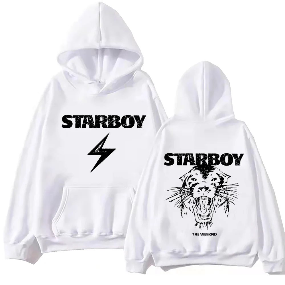 2024 Starboy The Weeknd Hoodie Tops Long Sleeve Sweatshirt Music Fans Gift Spring and Summer Casual Regular Printing Unisex