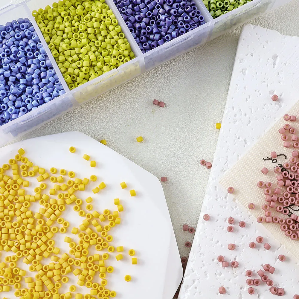 

Sandblasted Series 1.6mm Glass Seed Beads, Miyuki Delica, 10g, Jewelry Making Components, Japanese Import, Suitable for Various