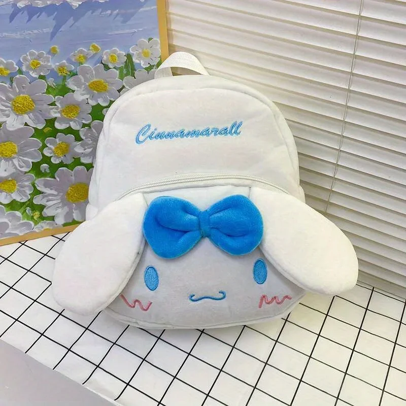 Plecak Kuromi Cinnamoroll & My Melody Pluszowy Uroczy, o dużej pojemności, Kawaii Design - Miękkie postacie z kreskówek