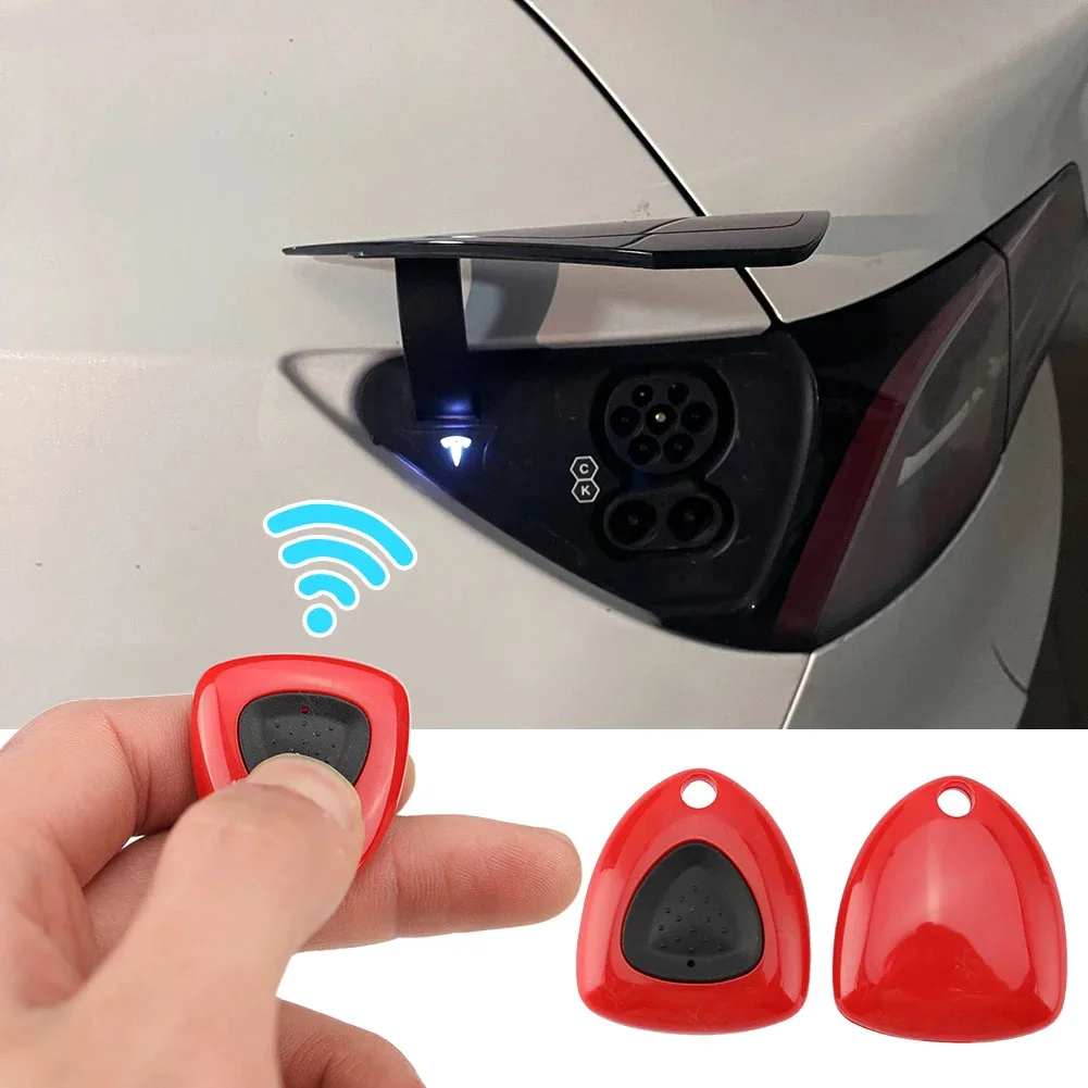 Cubierta de apertura de pila de cargador, puerto, Chip de llave, puerta de carga, apertura y cierre, botón de pila RC, uso directo para Tesla Model Y/3/S/X