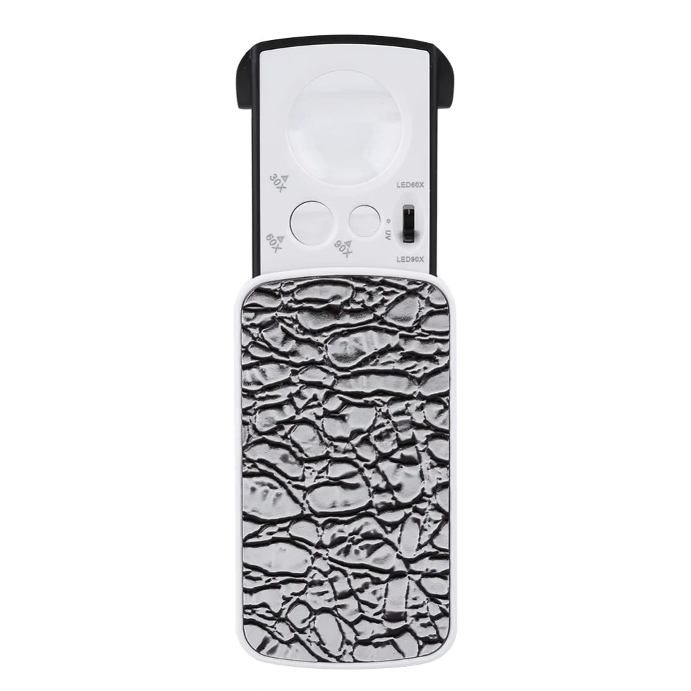 

Silver Color Magnifying Glass Black Color 60X Magnification Jewelry Magnifier 90X Magnification 30X Magnification