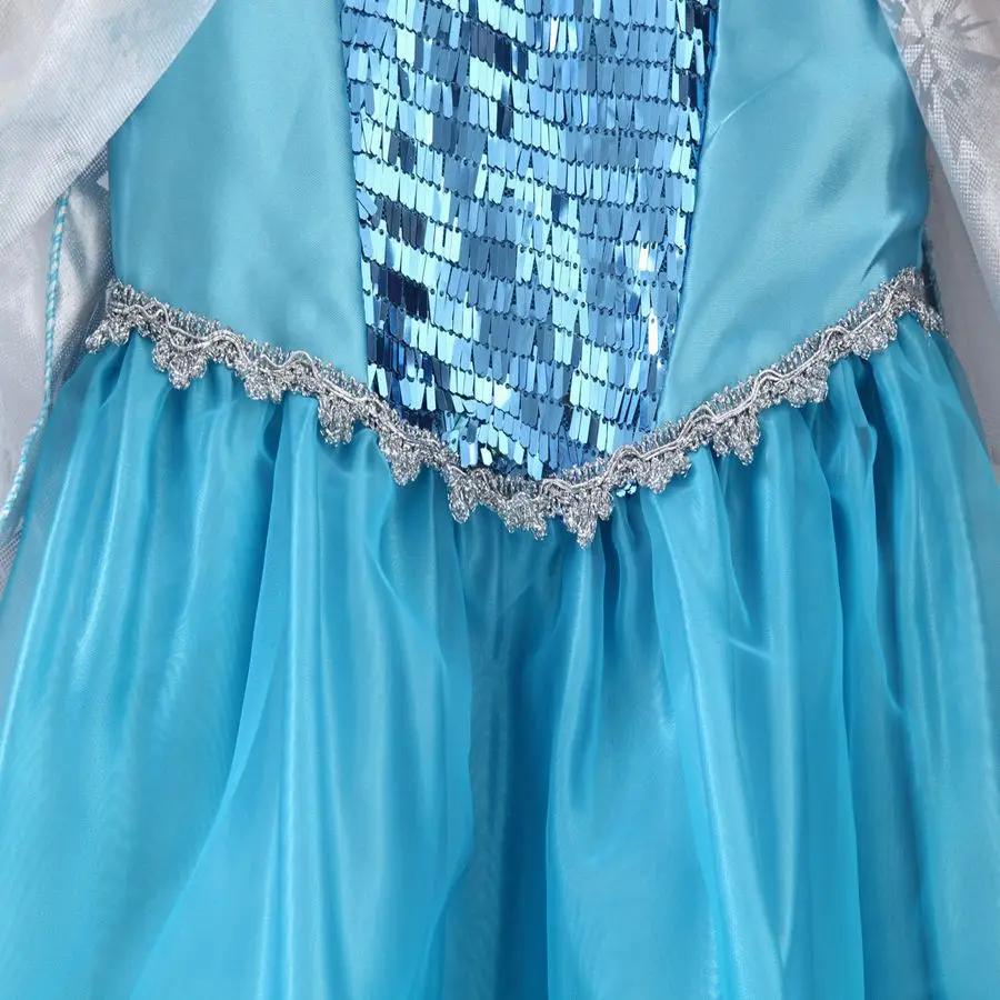 Mädchen Eis-Fantasie-Prinzessin Mesh-Ballkleid Kinder Cosplay-Kleid für Halloween, Karneval, Geburtstag, Themenparty, Rollenspiel – Detail 20