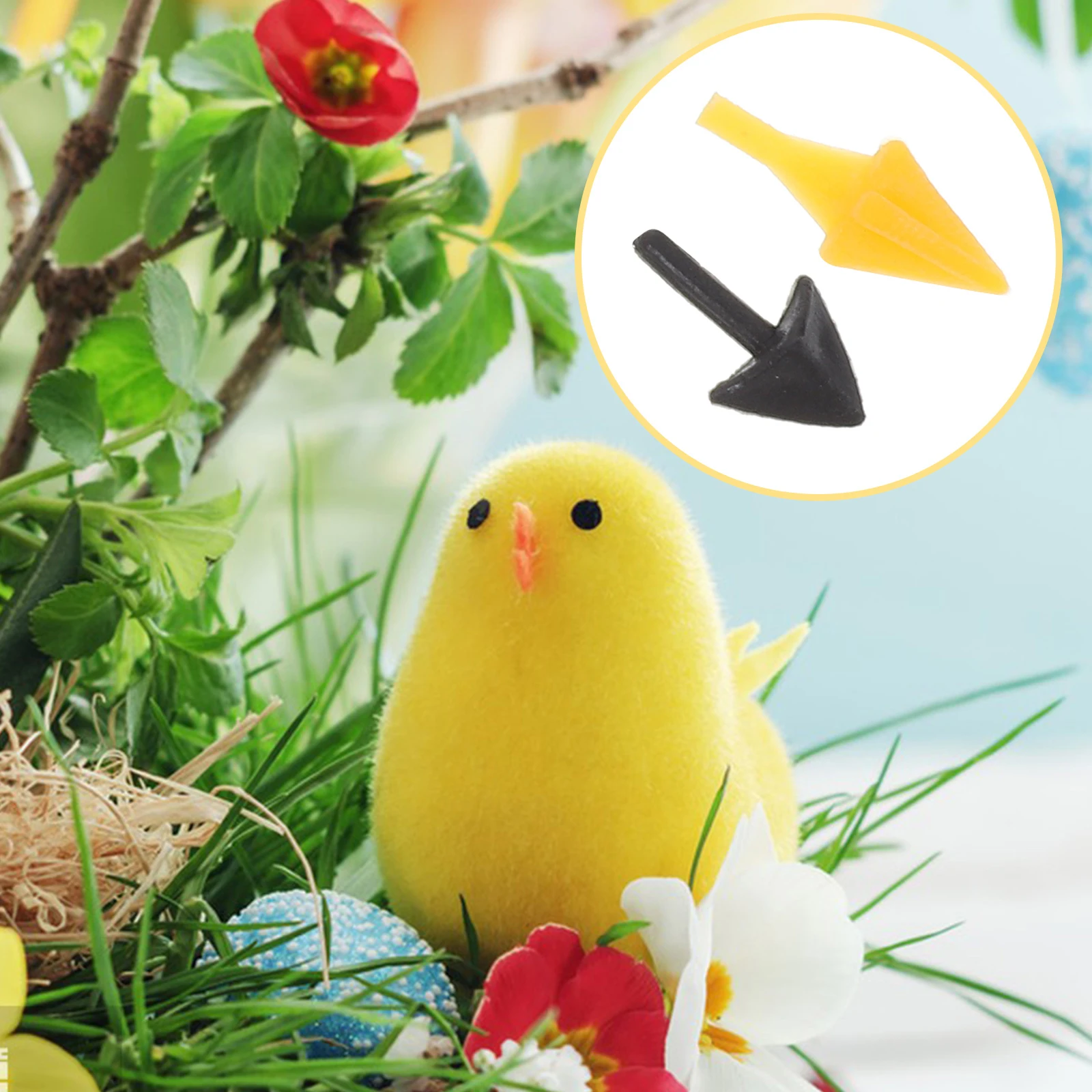 

100 Pcs Beak Accessories Chick Mouth Crafting Fox Bird Kit Toy Supplies Decorations Accessory Beaks Materials Baby