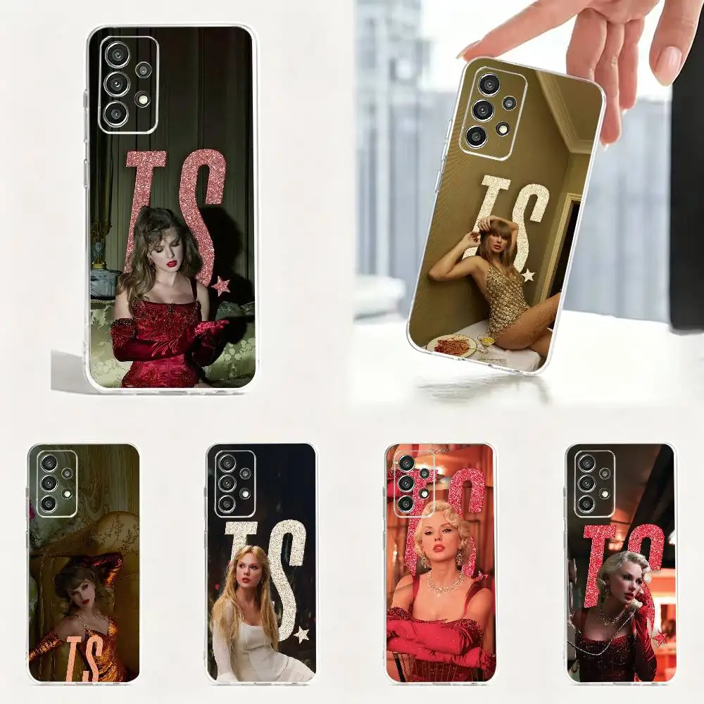 TS-pop queen rock music Phone Case For S25,S24,S21,S22,S23,S30,Ultra,S20,Plus Samsung Transparent soft case