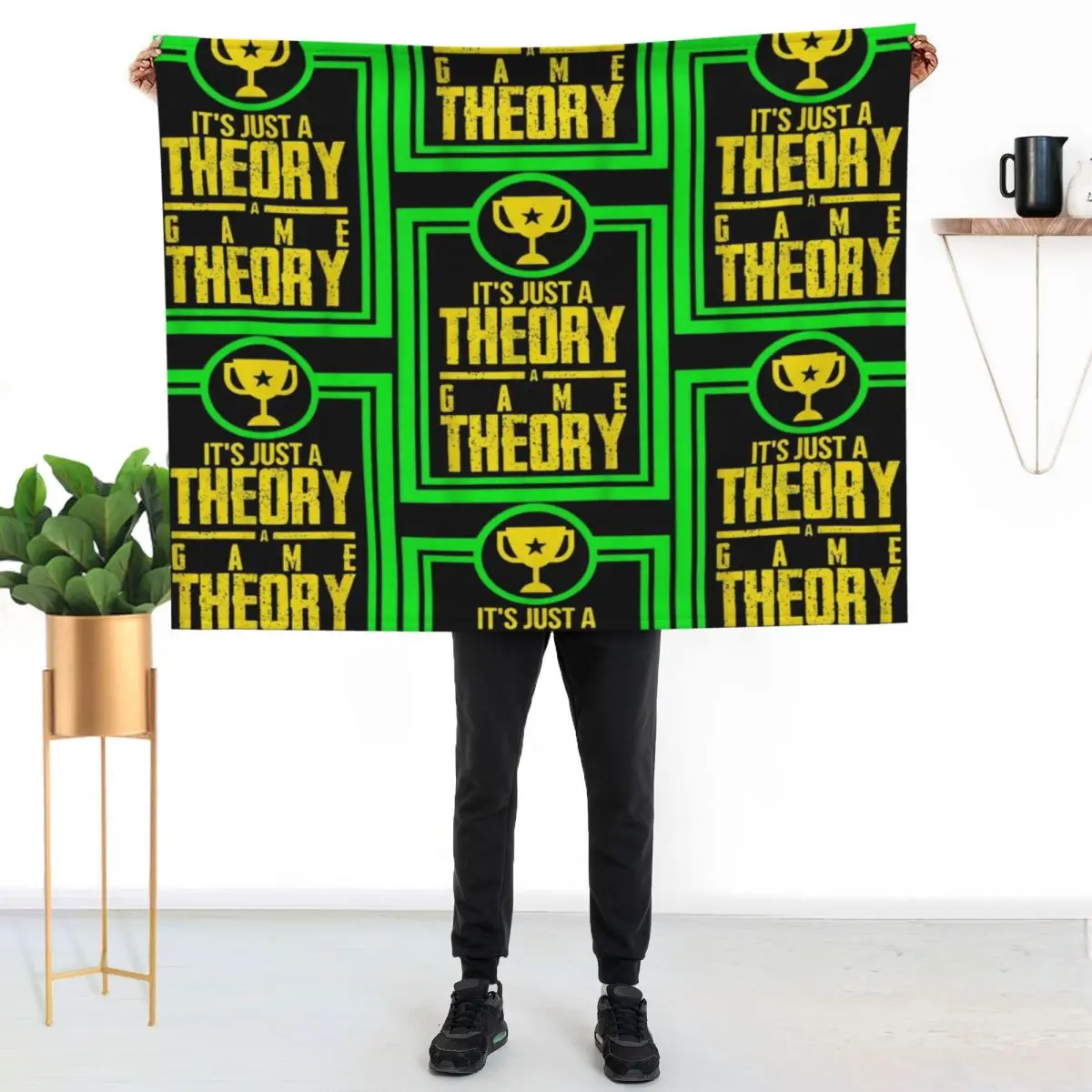 

Its Just A Theory Love Field Of Study Retro Videogame Gift Throw Blanket Soft Home Decor Blanket for Couch Bedroom