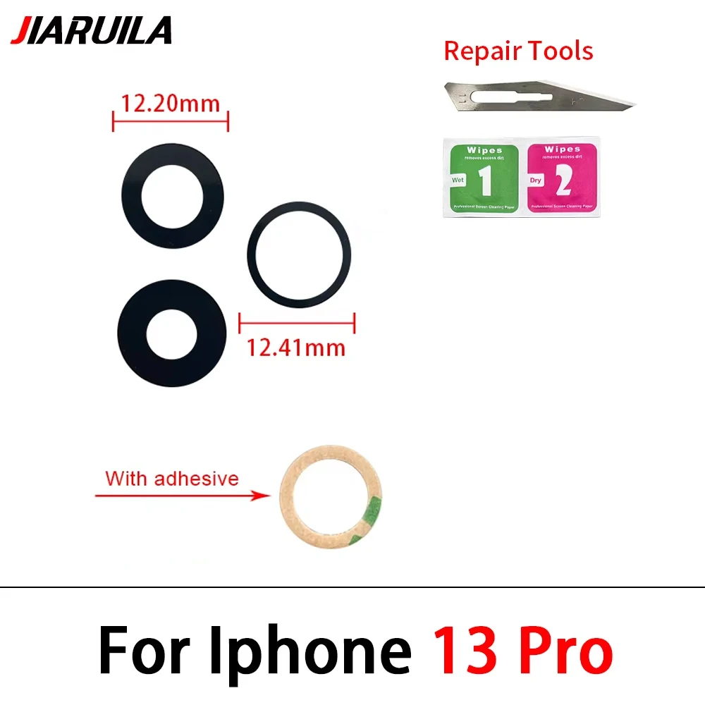 NEU Getestet für iPhone 13 Pro Max 13mini 14 16 Plus 6s Kameraglaslinse Rückkameraglaslinse mit Kleber Ersatz Reparatur