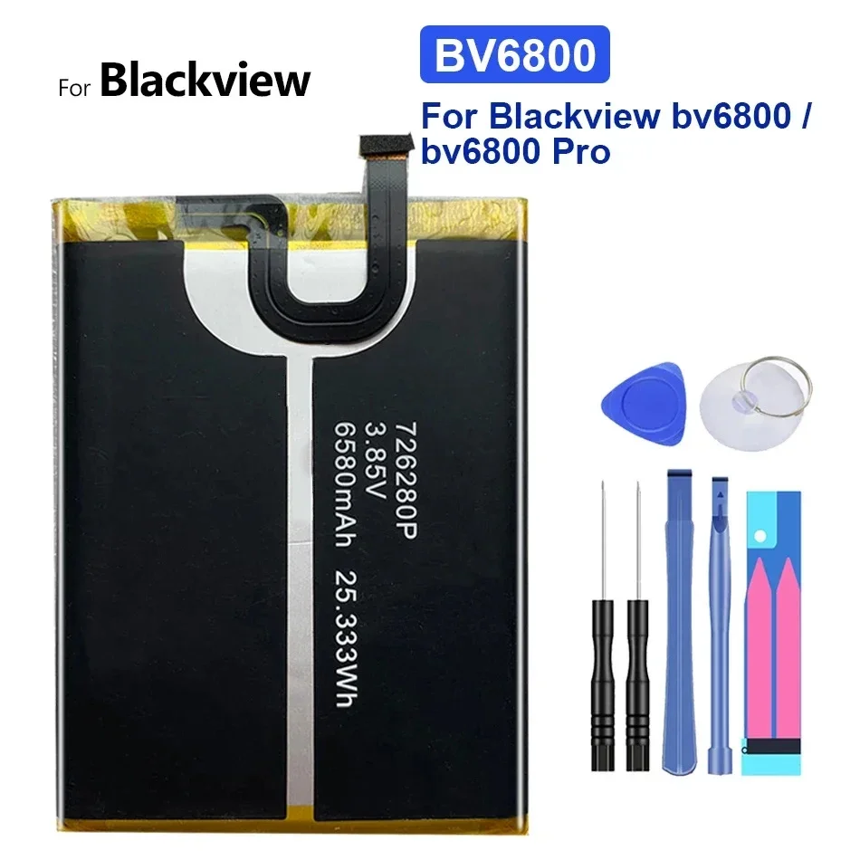 بطارية جديدة 6580 مللي أمبير في الساعة BV 6800 لـ Blackview BV6800 Pro bv6800Pro IP68 MT6750T بطاريات بديلة تراكم Bateria