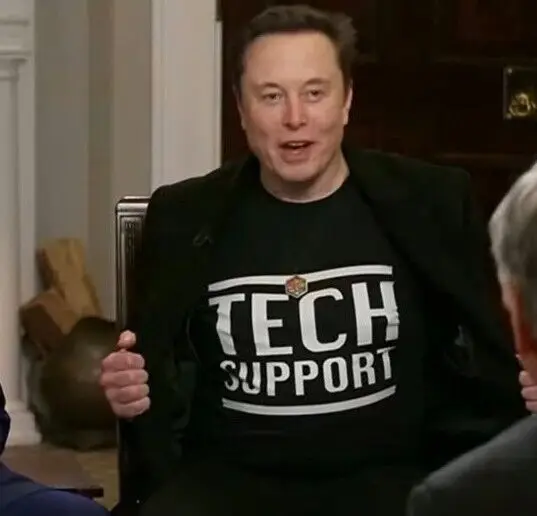 

ГОРЯЧИЙ!!! Футболка Musk Wears Tech Support