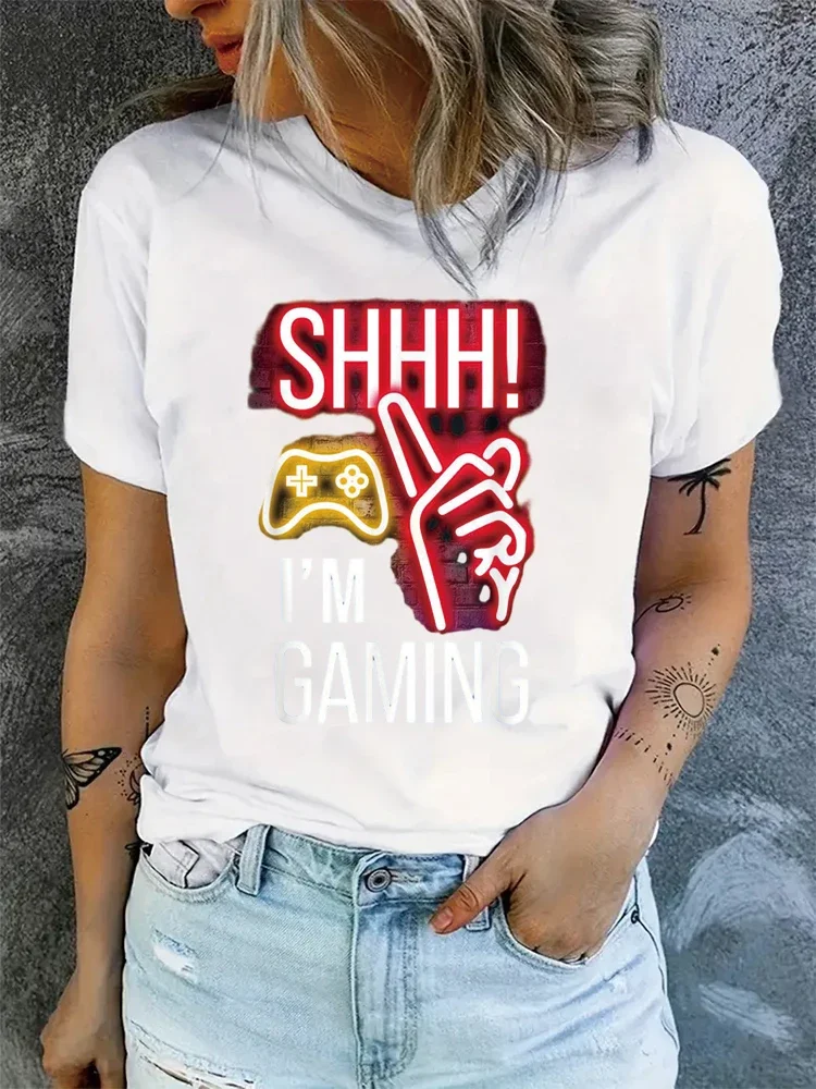 Shhh Im Gaming Grappige Video Games Grafische T-shirt Mode Kleding Ronde Hals Zomer Top T-shirts Voor Jeugd Mannen Vrouwen