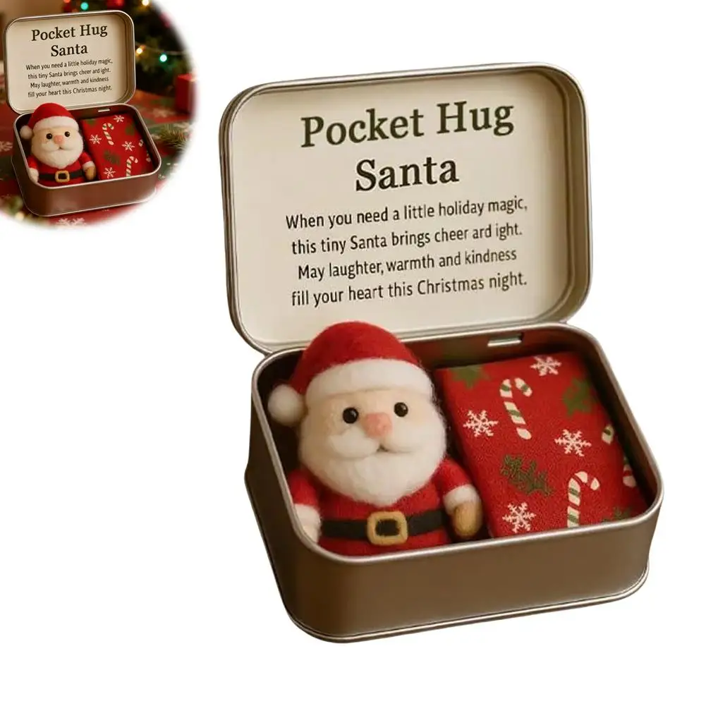 Santa Claus-themed Gift Box For Kids Women Holiday Present Cute Halloween Decor Mini Ornaments With Encouragement Card