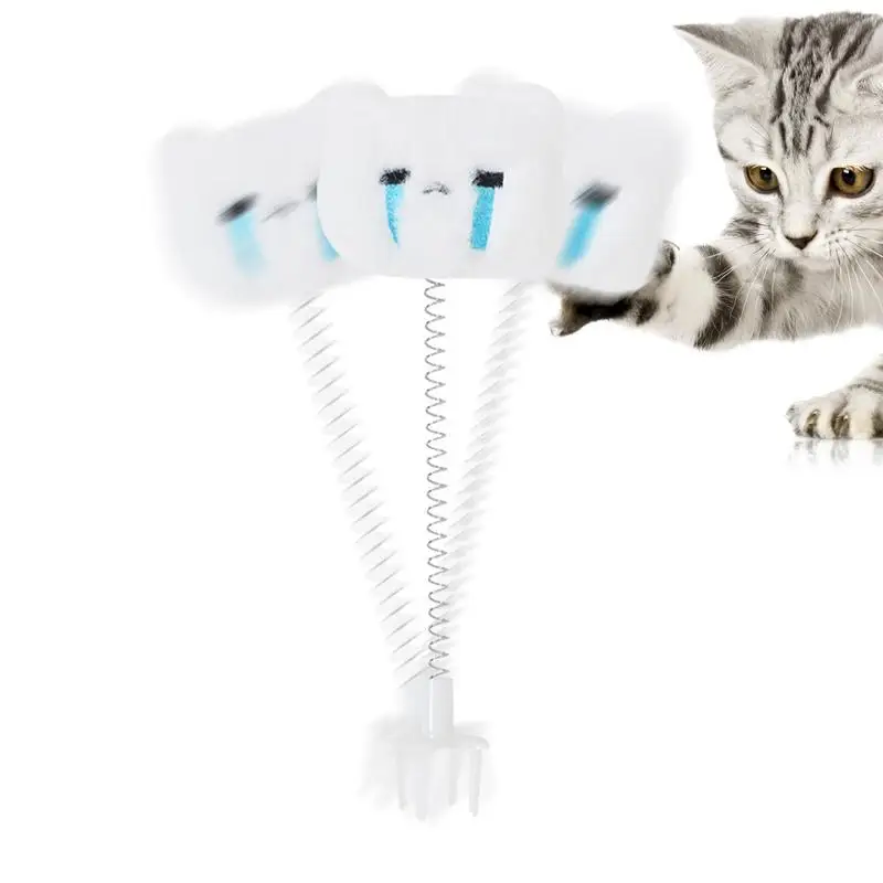 Cat Teasing Stick Plug-In Design Cat Spring Wand for Indoor Cat Pet Interactive Toy for Cat Owners Cat Lovers Cat Cafe Friend