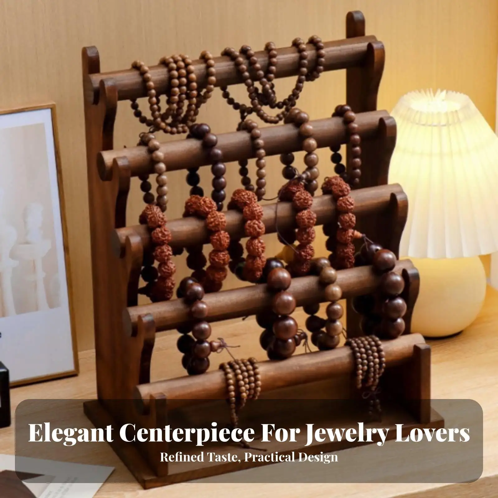 Jewelry Display Stand Solid Wood Multi Layer Organizer Bracelet Holder Rack for Professional Jewelry Exhibitors