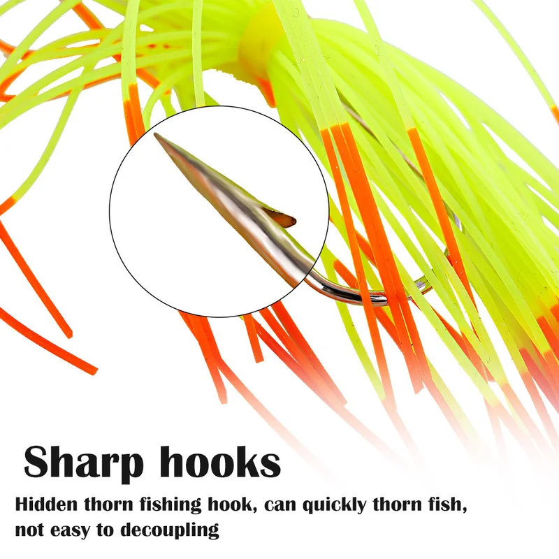 Sougayilang 17G Buzzbait Fishing Lures Weedless Fishing Lure Wobbler Chatterbait Spinnerbait Jigs Lure for Bass Pike Fishing