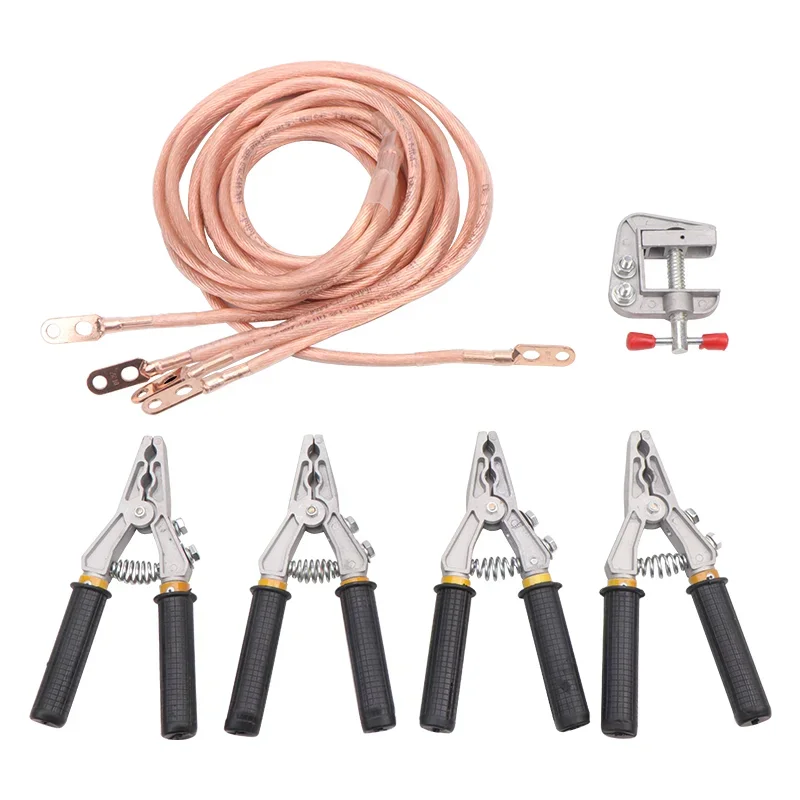 Portable Low Voltage 0.4kv Grounding Cable with Safety Clamp Portable Short Circuit Grounding Clamp Safety Resistance Personal W