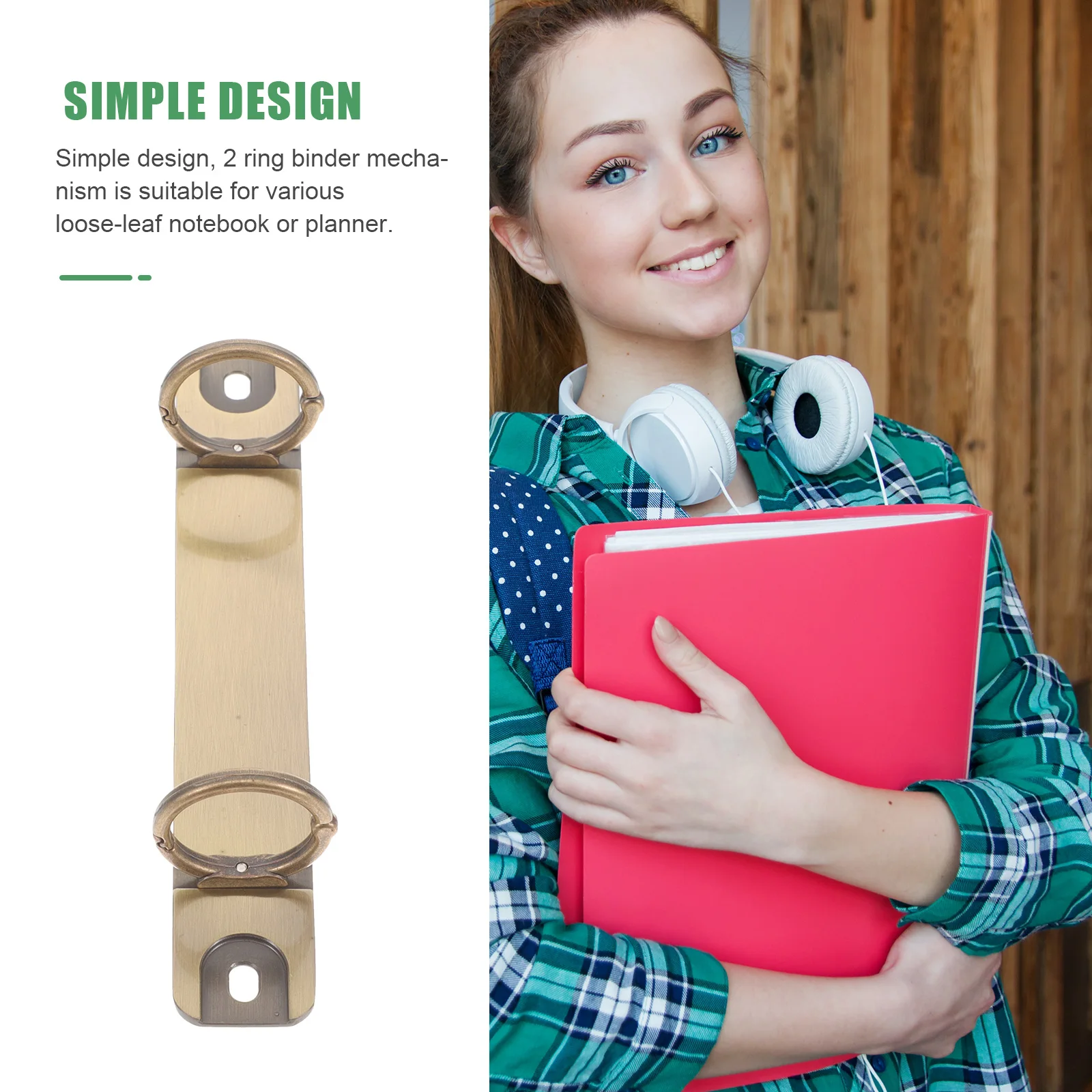 Loose-leaf Binder Metal Book Rings 2 Ring 2 Ring Binder Mechanism Mechanism Spine Fasteners Notebook Planner Stationery