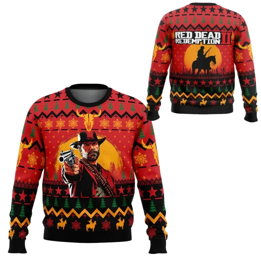 الخريف والشتاء البرية الكبيرة Whomping العملاء عيد الميلاد الملابس القبيحة ثلاثية الأبعاد المطبوعة الوالدين والطفل الملابس جولة الرقبة هوديي #1