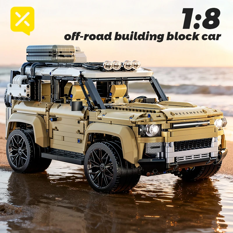 

1:8 Rover Defender Technical Collector's Building Blocks Set Classic Off-Road Vehicle Model Ideal Gift for Off-Road Enthusiasts