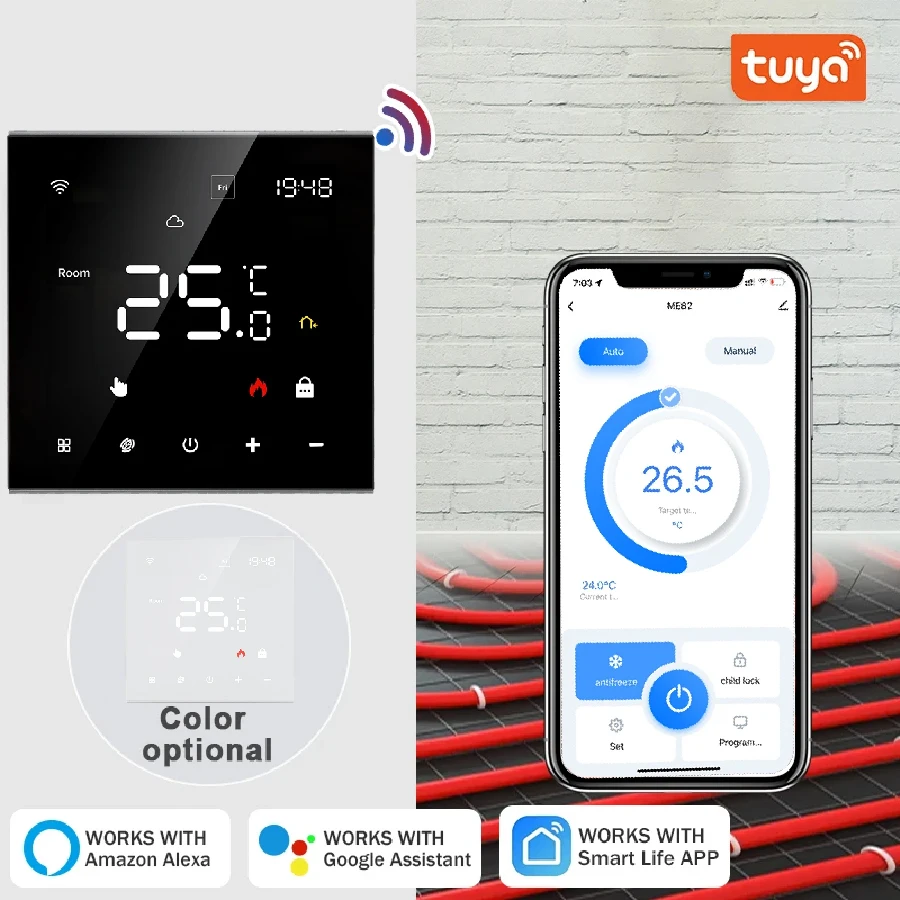 

New Tuya Smart Home Wifi Heating Thermostat Floor Heating Water Gas Boiler Temperature Thermoregulator Google Home Alexa Alice