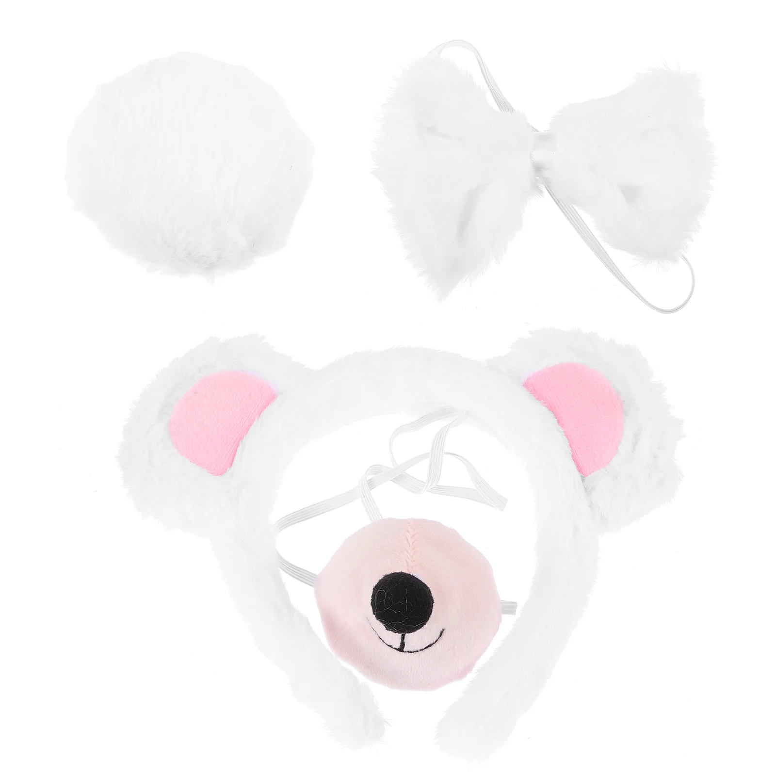 

Headband Accessories Ear Cute Bear Costume Four Piece Set Animal Plastic Plush Cosplay