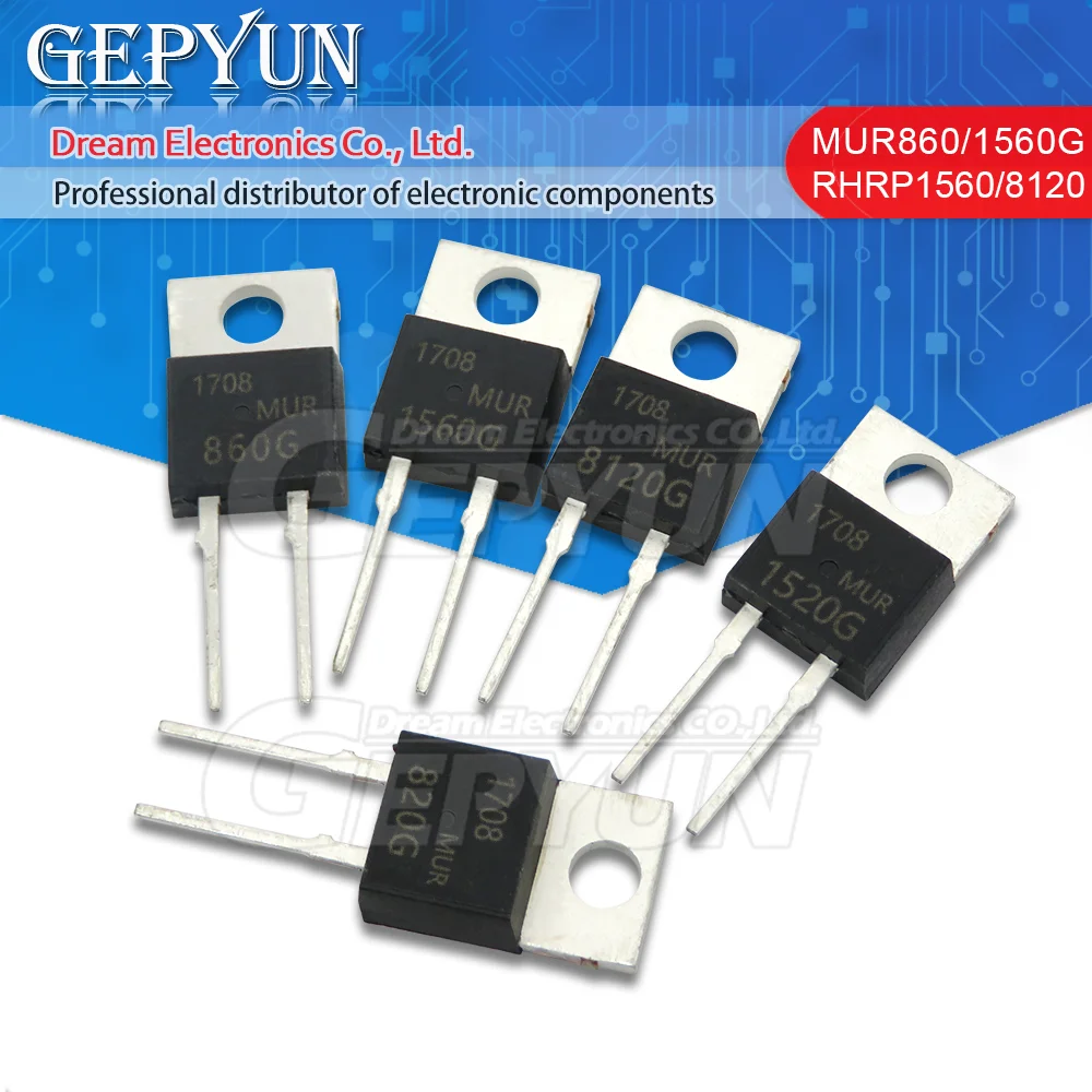 10PCS MUR1560G MUR1620CT RHRP8120 RHRP15120 RHRP3060 RHRP860 RHRP30120 MUR1520G MUR1620CTR MUR1660CT MUR860G MUR1660G
