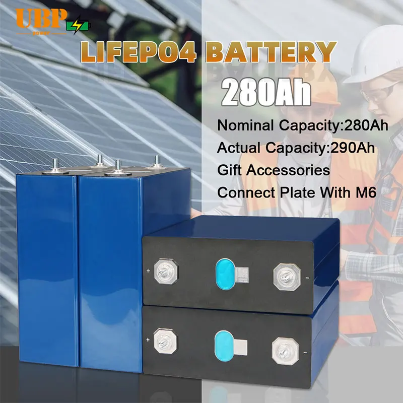 

UBPPOWER LF280K 3.2V 280Ah New Prismatic LiFePo4 Batteries Cell 8000 Cycles Solar Energy For Recreational Vehicle Boat