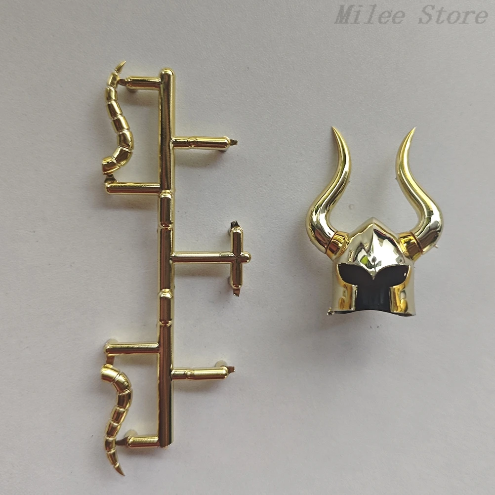 In Stock CS Model Saint Seiya Myth Cloth Capricorn Shura helmet +1 pair horn PVC Accessories Applicable to CS Model