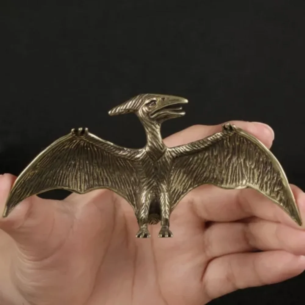 Solid Brass Triceratops Figurine Statue Home Ornament Collectibles