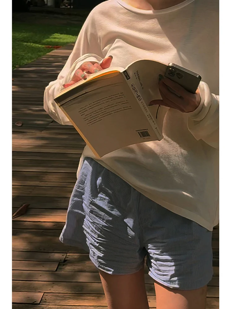 

Tfa Spring 2025 Wide Collar Long Sve T-irt Drop oulder Sle Cotton 00% Thin Material round Ne Commute Sle