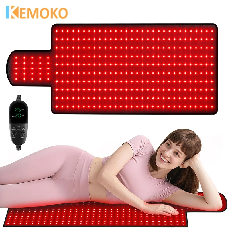 

KEMOKO Red＆Infrared Light Therapy Belt 325 LEDs 850nm 660nm Full Body Health Care Gift Back Waist Heat Full Body Waist Heat Pad