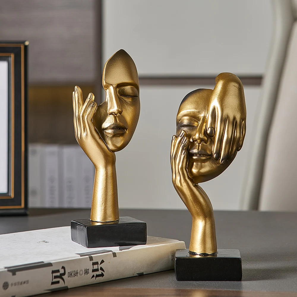 Modern Art Decor Abstract Thinker Sculpture Living Room Decoration Nordic Desk Office Decor Resin Ornaments Home Decor Gift