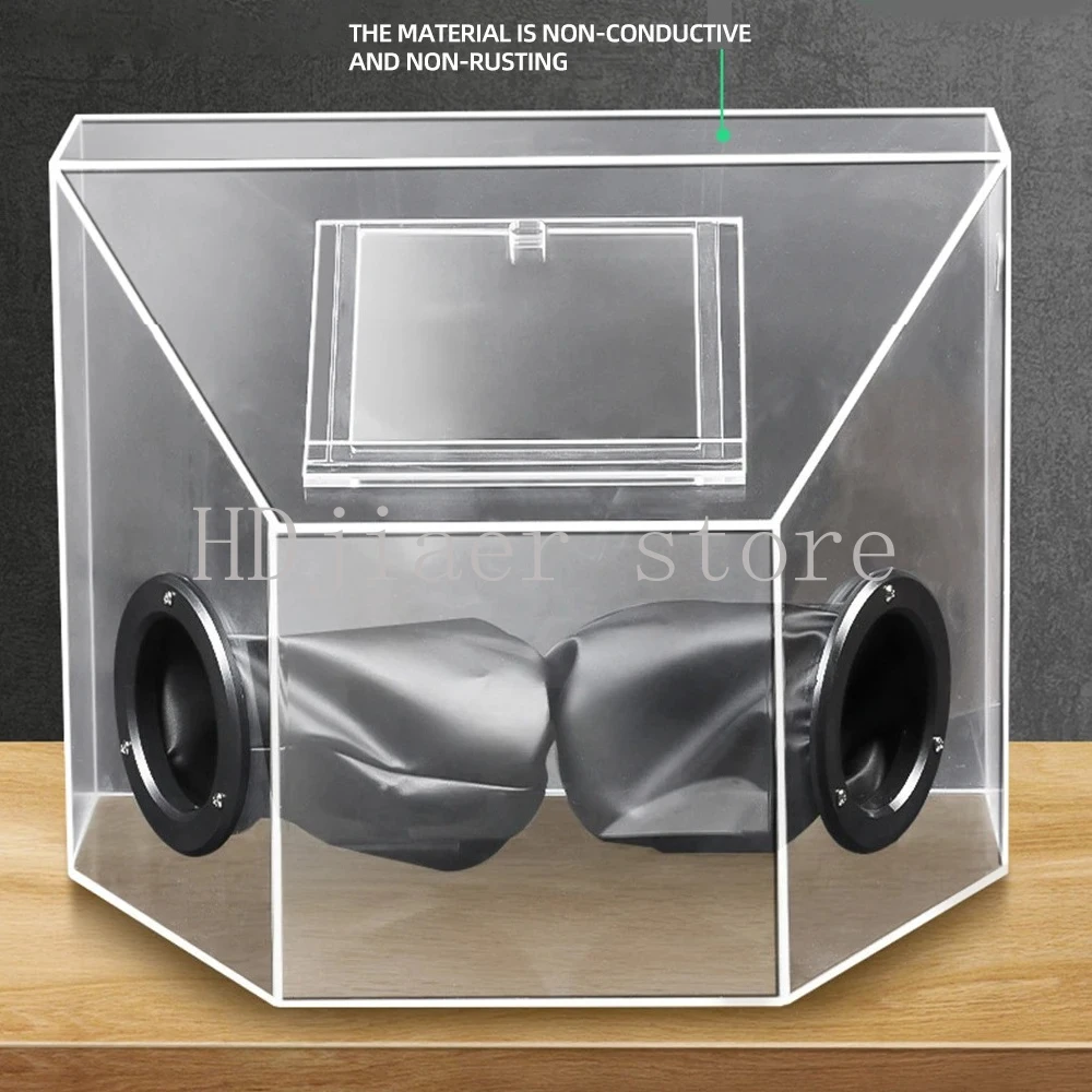 

Grinding Dust Box Cover Enclosed Hood Grinding Polishing Box for Buffing Sculpturing Polishing Sanding Metal Cutting