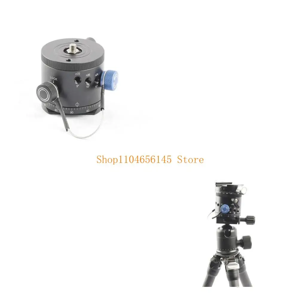 

5asd Easy to Use Panoramic Tripod Head, Panoramic Indexing Rotators 10 Position Clicks, For All Scenario, Quick Mount