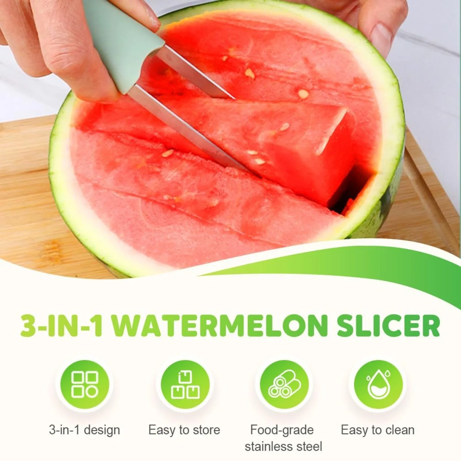 

Резак для вилки арбуза, новый инструмент для резки арбуза, портативная вилка для фруктов из нержавеющей стали для кемпинга, кухонные гаджеты, новинка