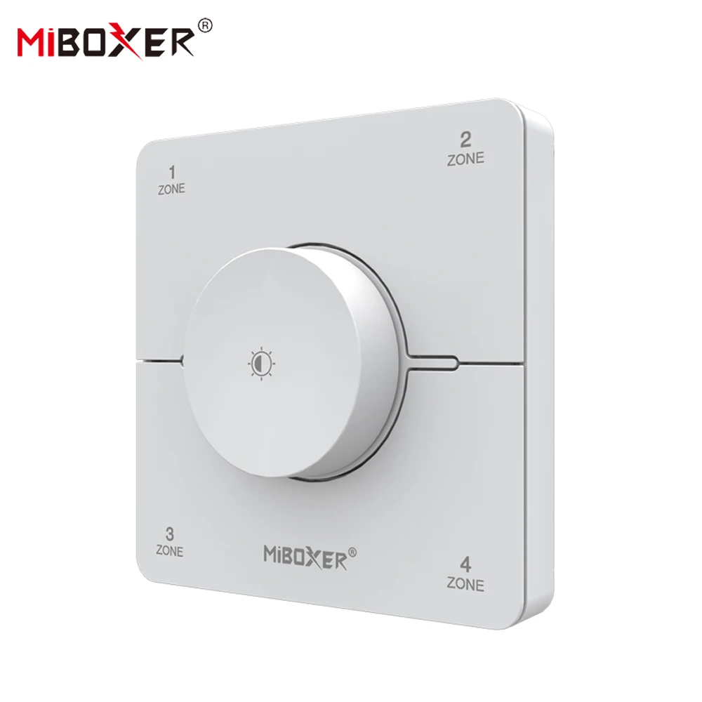 Miboxer K0S 2.4GHZ 86 Knob 4 Zone Panel Remote Adjust Color Temperature Brightness Dual white LED Dimmer Switch Controller