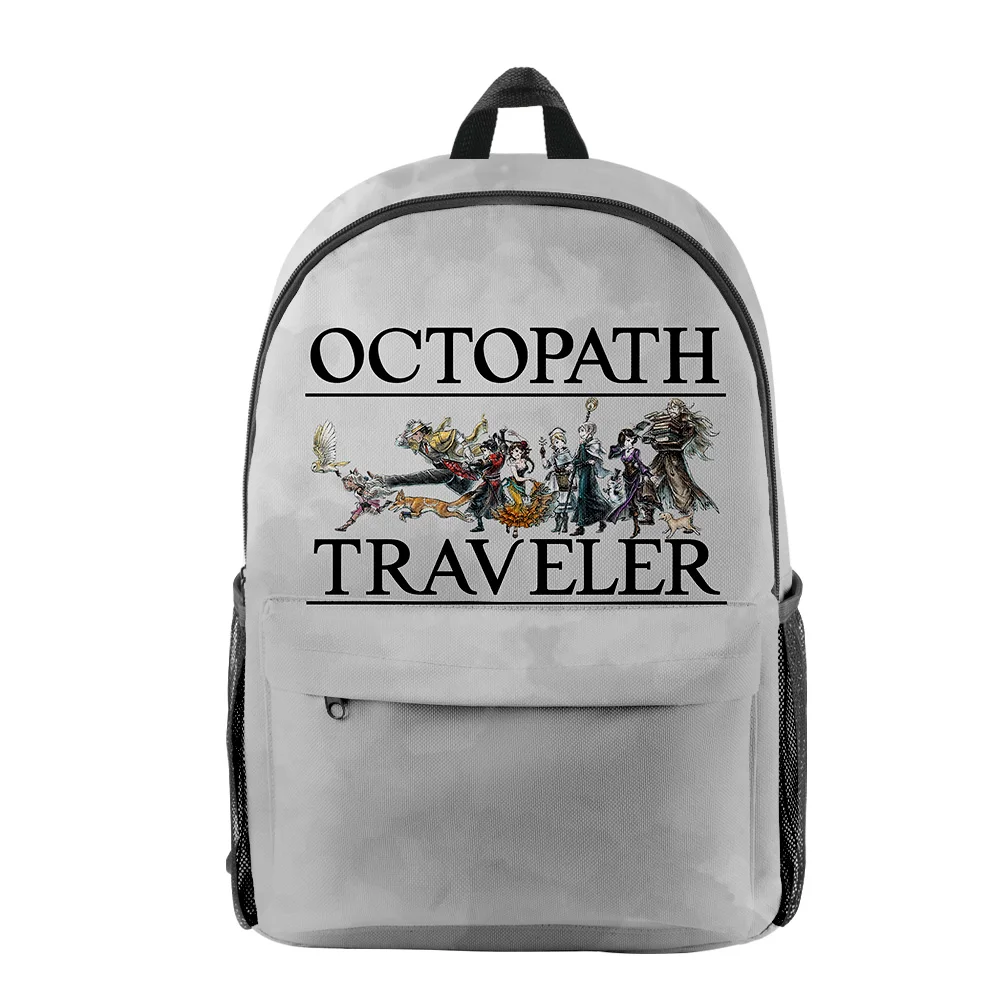 

Classic Popular Funny Octopath Traveler pupil Bookbag Notebook Backpacks 3D Print Oxford Waterproof Boys/Girls Travel Backpacks